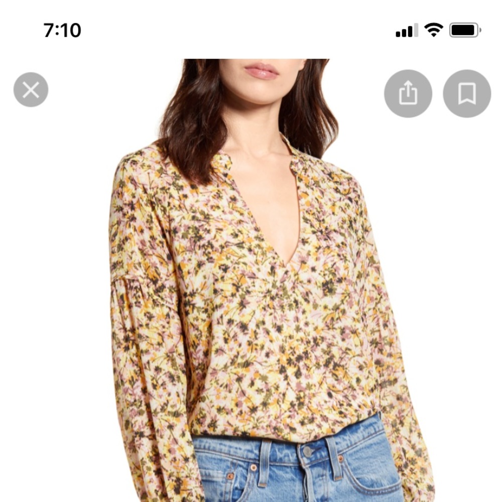 All In Favor Peasant Blouse  Size S